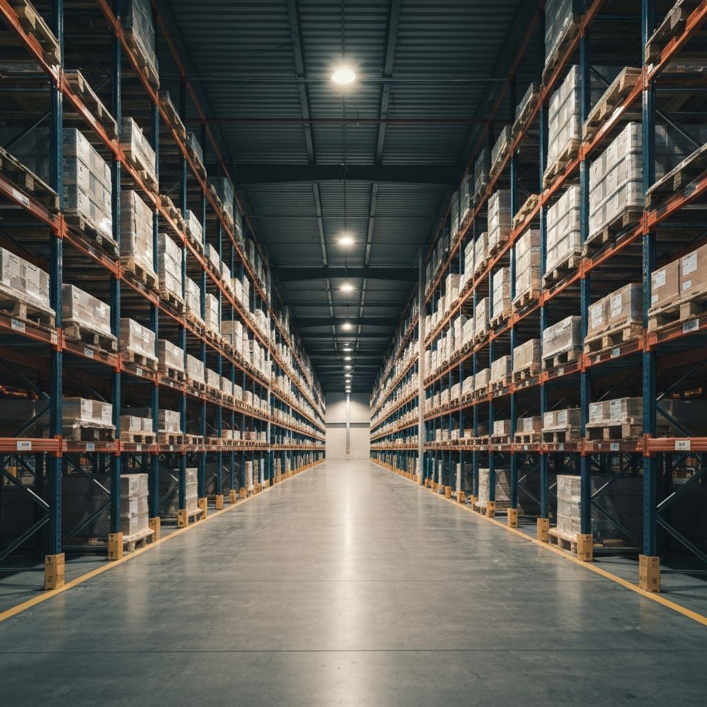 Modern logistics warehouse interior
